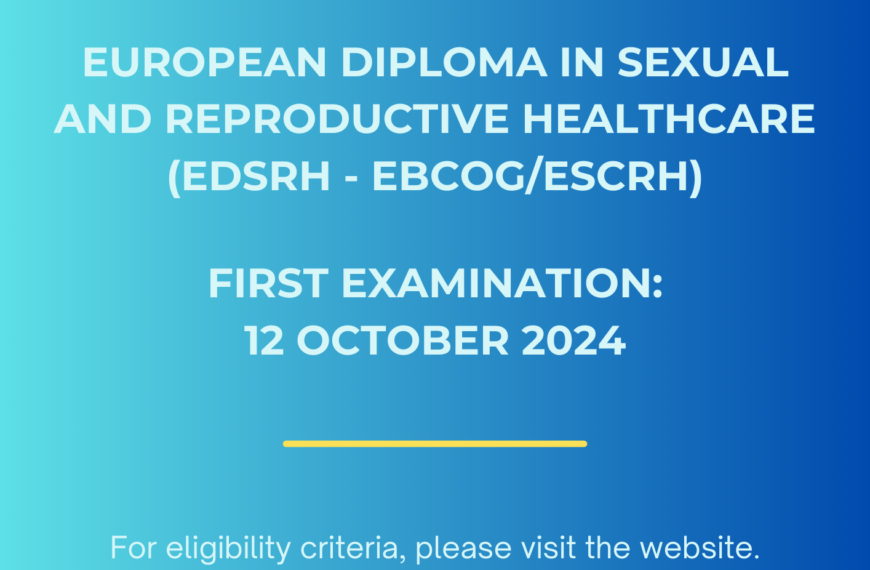 Announcement – European Diploma in Sexual and reproductive Healthcare
